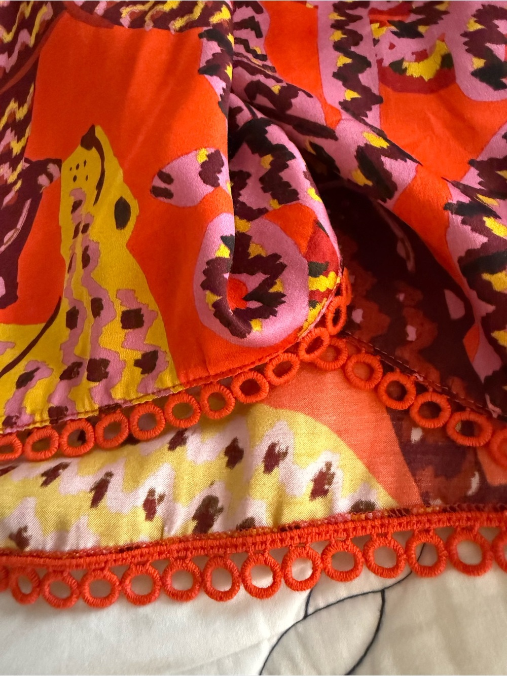 FARM Rio Multicolor Orange & Pink Slip Dress - Picture 7 of 7